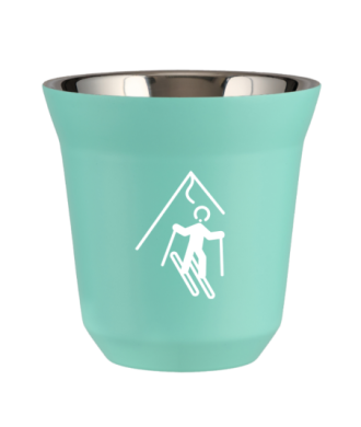 Tasse 80 ml TURQUOISE "Ski (blanc)" Tasse 80 ml TURQUOISE "Ski (blanc)"