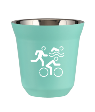 Tasse 80 ml TURQUOISE "Sports (blanc)" Tasse 80 ml TURQUOISE "Sports (blanc)"