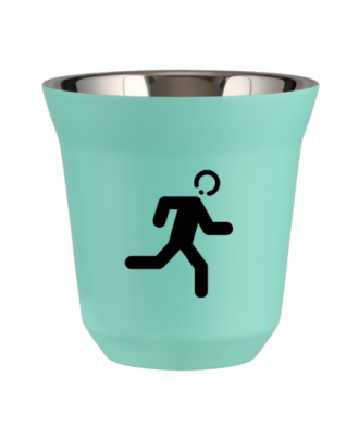 Tasse 80 ml TURQUOISE "Coureur (noir)" Tasse 80 ml TURQUOISE "Coureur (noir)"