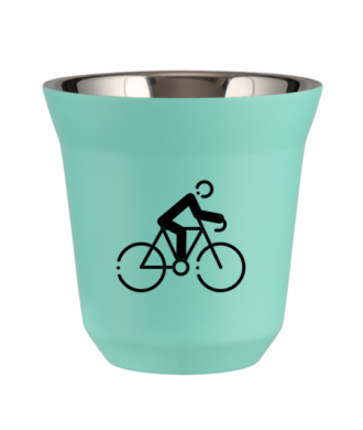 Tasse 80 ml TURQUOISE "Cyclisme 3 (noir)" Tasse 80 ml TURQUOISE "Cyclisme 3 (noir)"