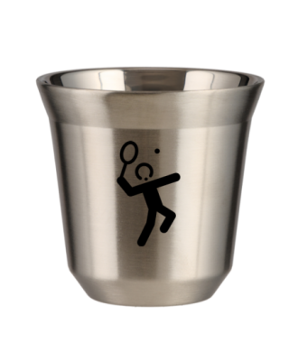Tasse 80 ml ARGENT "Tennis 2 (noir)" Tasse 80 ml ARGENT "Tennis 2 (noir)"