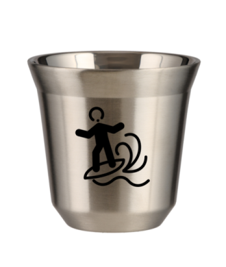 Tasse 80 ml ARGENT "Planche à voile (noir)" Tasse 80 ml ARGENT "Planche à voile (noir)"