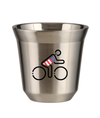 Tasse 80 ml ARGENT "Cycliste aux couleurs britanniques" Tasse 80 ml ARGENT "Cycliste aux couleurs britanniques"