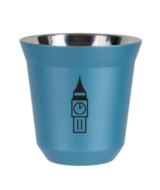 Tasse 80 ml BLEU CLAIR MÉTALLIQUE "BIG BEN" Tasse 80 ml BLEU CLAIR MÉTALLIQUE "BIG BEN"