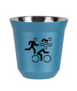 Tasse 80 ml BLEU CLAIR MÉTALLIQUE "Sports (noir)" Tasse 80 ml BLEU CLAIR MÉTALLIQUE "Sports (noir)"