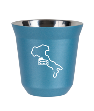 Tasse 80 ml BLEU CLAIR MÉTALLIQUE "Italie (blanc)" Tasse 80 ml BLEU CLAIR MÉTALLIQUE "Italie (blanc)"