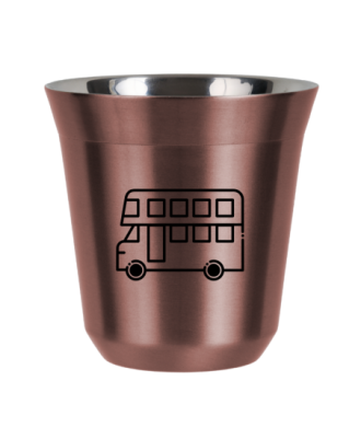 Tasse 80 ml OR ROSE "Bus (noir)" Tasse 80 ml OR ROSE "Bus (noir)"