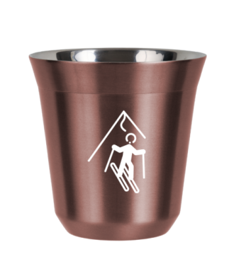 Tasse 80 ml OR ROSE "Ski (blanc)" Tasse 80 ml OR ROSE "Ski (blanc)"