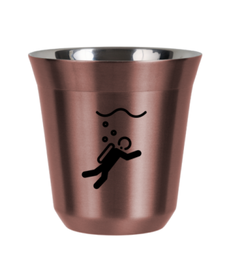 Tasse 80 ml OR ROSE "Plongée (noir)" Tasse 80 ml OR ROSE "Plongée (noir)"