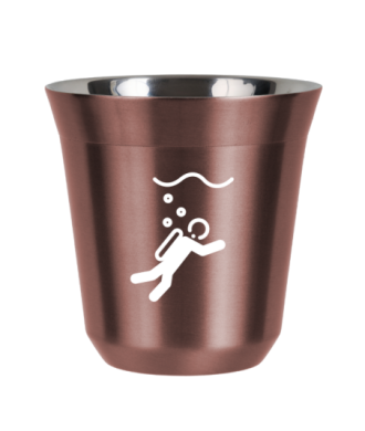 Tasse 80 ml OR ROSE "Plongée (blanc)" Tasse 80 ml OR ROSE "Plongée (blanc)"