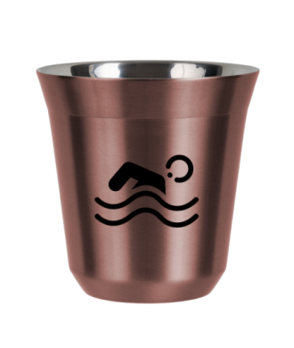 Tasse 80 ml OR ROSE "Natation" Tasse 80 ml OR ROSE "Natation"