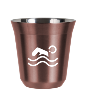Tasse 80 ml OR ROSE "Natation (blanc)" Tasse 80 ml OR ROSE "Natation (blanc)"
