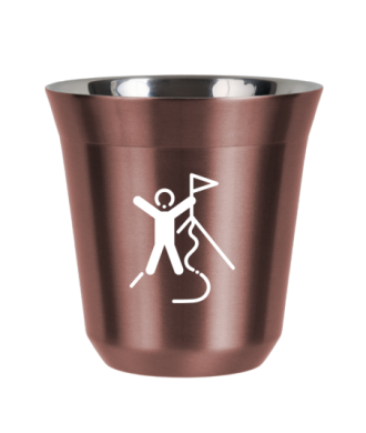 Tasse 80 ml OR ROSE "Escalade 1 (blanc)" Tasse 80 ml OR ROSE "Escalade 1 (blanc)"