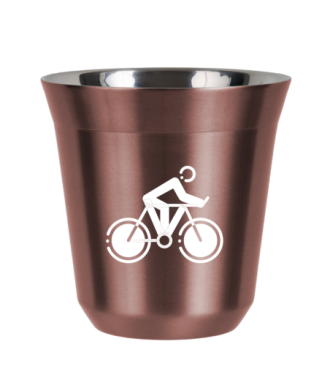 Tasse 80 ml OR ROSE "Cyclisme 2 (blanc)" Tasse 80 ml OR ROSE "Cyclisme 2 (blanc)"