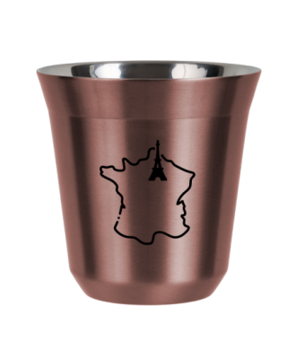 Tasse 80 ml OR ROSE "France (noir)" Tasse 80 ml OR ROSE "France (noir)"
