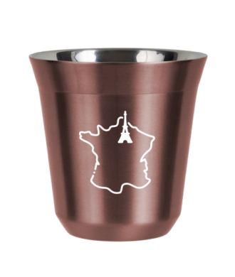 Tasse 80 ml OR ROSE "France (blanc)" Tasse 80 ml OR ROSE "France (blanc)"