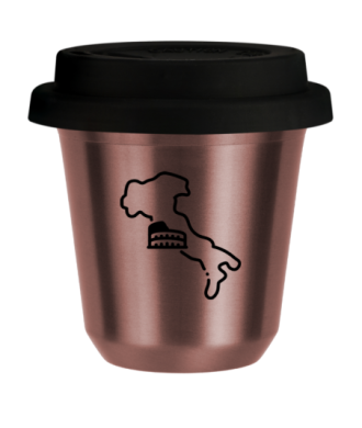 Tasse 80 ml OR ROSE "Italie", avec couvercle noir Tasse 80 ml OR ROSE "Italie", avec couvercle noir