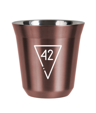 Tasse 80 ml OR ROSE "42 (blanc)" Tasse 80 ml OR ROSE "42 (blanc)"