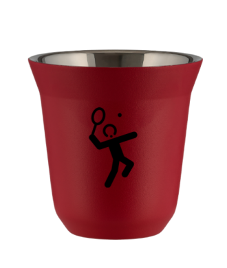 Tasse 80 ml ROUGE "Tennis 2 (noir)" Tasse 80 ml ROUGE "Tennis 2 (noir)"