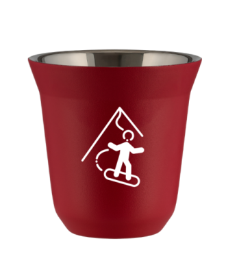 Tasse 80 ml ROUGE "Snowboard (blanc)" Tasse 80 ml ROUGE "Snowboard (blanc)"