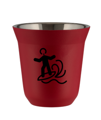 Tasse 80 ml ROUGE "Planche à voile (noir)" Tasse 80 ml ROUGE "Planche à voile (noir)"