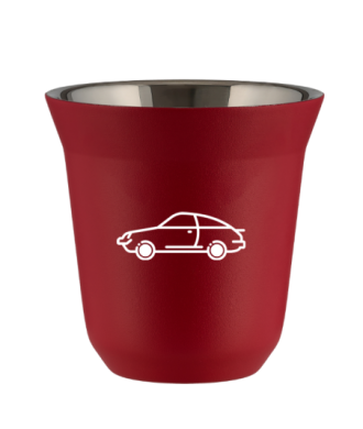 Tasse 80 ml ROUGE "Voiture (blanc)" Tasse 80 ml ROUGE "Voiture (blanc)"