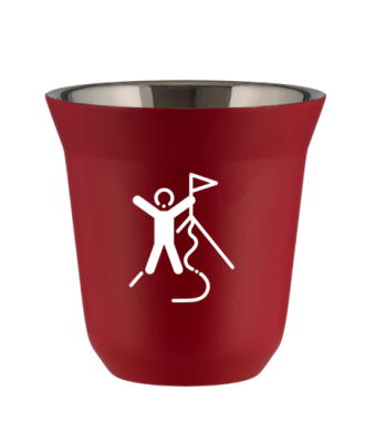 Tasse 80 ml ROUGE "Escalade 1 (blanc)" Tasse 80 ml ROUGE "Escalade 1 (blanc)"