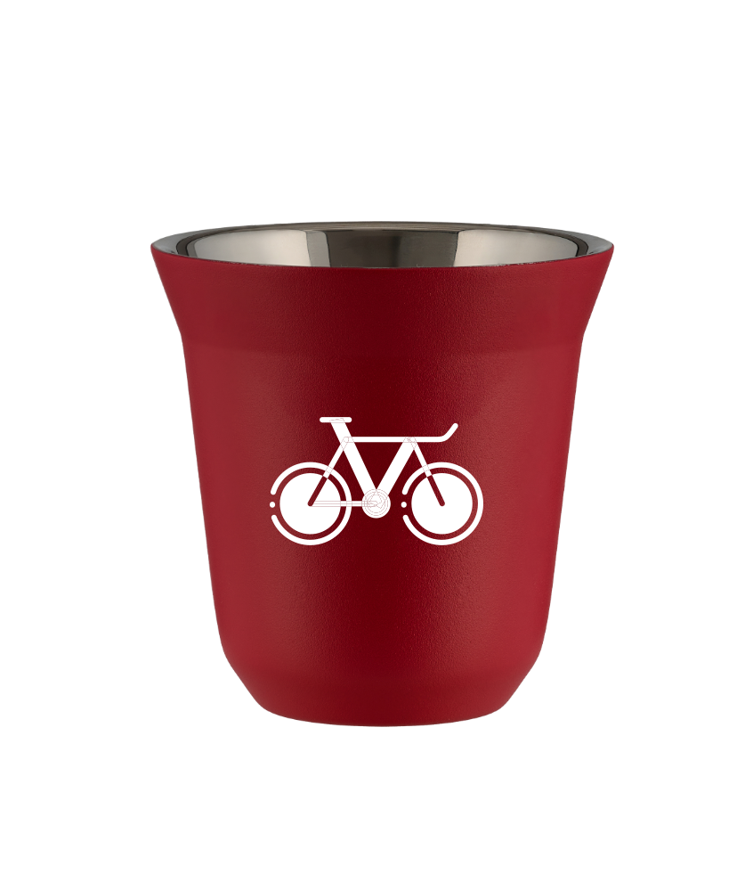 Tasse 80 ml ROUGE "Vélo 1 (blanc)" Tasse 80 ml ROUGE "Vélo 1 (blanc)"