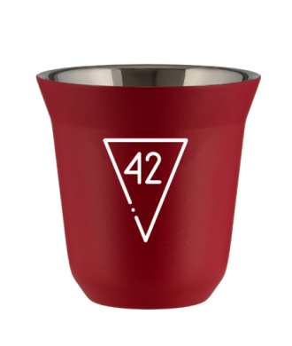 Tasse 80 ml ROUGE "42 (blanc)" Tasse 80 ml ROUGE "42 (blanc)"