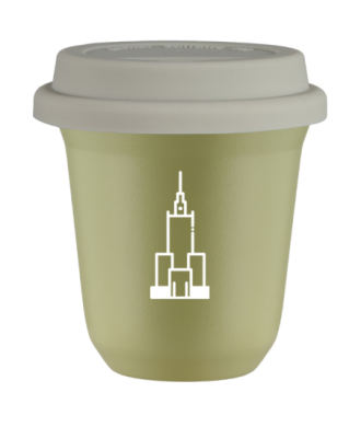 Tasse 80 ml PISTACHE "Pałac kultury i nauki (blanc)", avec couvercle blanc Tasse 80 ml PISTACHE "Pałac kultury i nauki (blanc)", avec couvercle blanc
