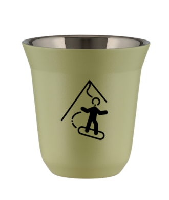 Tasse 80 ml PISTACHE "Snowboard" Tasse 80 ml PISTACHE "Snowboard"
