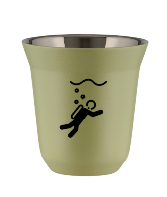 Tasse 80 ml PISTACHE "Plongée (noir)" Tasse 80 ml PISTACHE "Plongée (noir)"