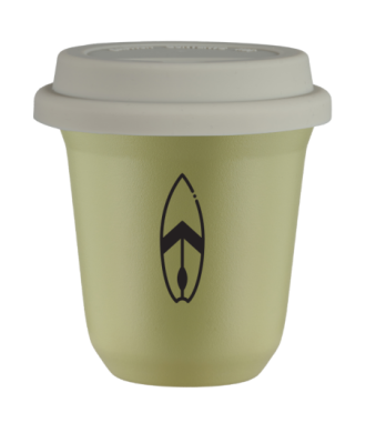 Tasse 80 ml PISTACHE "Planche (noir)", avec couvercle blanc Tasse 80 ml PISTACHE "Planche (noir)", avec couvercle blanc