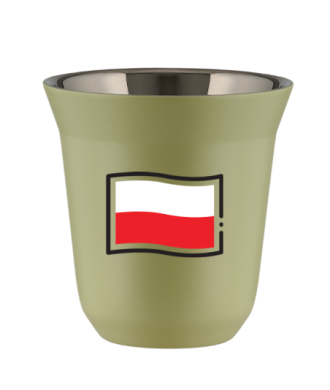 Tasse 80 ml PISTACHE "Drapeau polonais (noir)" Tasse 80 ml PISTACHE "Drapeau polonais (noir)"
