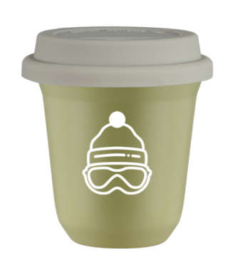 Tasse 80 ml PISTACHE "Casquette (blanc)", avec couvercle blanc Tasse 80 ml PISTACHE "Casquette (blanc)", avec couvercle blanc