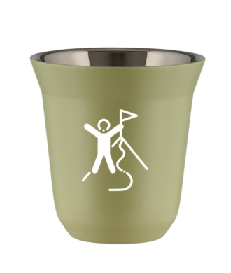 Tasse 80 ml PISTACHE "Escalade 1 (blanc)" Tasse 80 ml PISTACHE "Escalade 1 (blanc)"