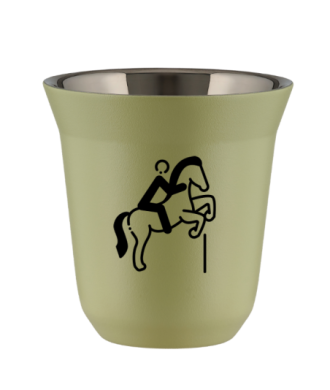 Tasse 80 ml PISTACHE "Équitation 1 (noir)" Tasse 80 ml PISTACHE "Équitation 1 (noir)"
