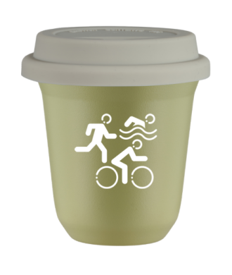Tasse 80 ml PISTACHE "Sports (blanc)", avec couvercle blanc Tasse 80 ml PISTACHE "Sports (blanc)", avec couvercle blanc