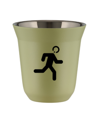 Tasse 80 ml PISTACHE "Coureur" Tasse 80 ml PISTACHE "Coureur"
