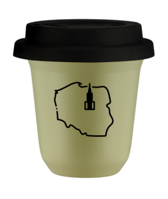 Tasse 80 ml PISTACHE "Pologne", avec couvercle noir Tasse 80 ml PISTACHE "Pologne", avec couvercle noir
