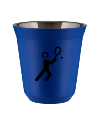 Tasse 80 ml BLEU "Tennis 1 (noir)" Tasse 80 ml BLEU "Tennis 1 (noir)"