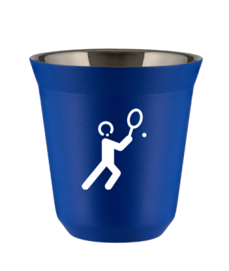 Tasse 80 ml BLEU "Tennis 1 (blanc)" Tasse 80 ml BLEU "Tennis 1 (blanc)"