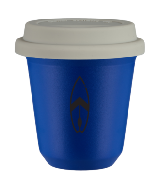 Tasse 80 ml BLEU "Planche (noir)", avec couvercle blanc Tasse 80 ml BLEU "Planche (noir)", avec couvercle blanc
