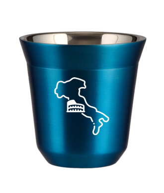 Tasse 80 ml BLEU MÉTALLIQUE "Italie (blanc)" Tasse 80 ml BLEU MÉTALLIQUE "Italie (blanc)"