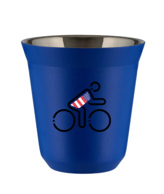 Tasse 80 ml BLEU "Cycliste aux couleurs britanniques" Tasse 80 ml BLEU "Cycliste aux couleurs britanniques"