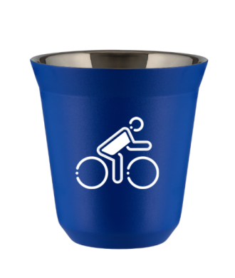 Tasse 80 ml BLEU "Cycliste aux couleurs polonaises (blanc)" Tasse 80 ml BLEU "Cycliste aux couleurs polonaises (blanc)"
