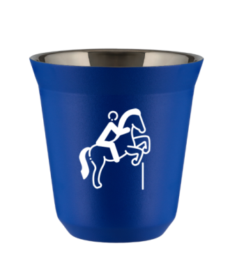 Tasse 80 ml BLEU "Équitation 1 (blanc)" Tasse 80 ml BLEU "Équitation 1 (blanc)"