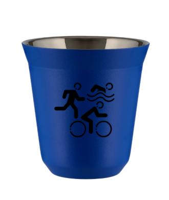 Tasse 80 ml BLEU "Sports (noir)" Tasse 80 ml BLEU "Sports (noir)"