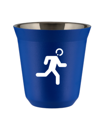 Tasse 80 ml BLEU "Coureur (blanc)" Tasse 80 ml BLEU "Coureur (blanc)"