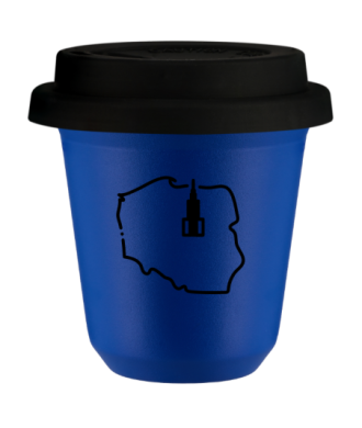 Tasse 80 ml BLEU "Pologne (noir)", avec couvercle noir Tasse 80 ml BLEU "Pologne (noir)", avec couvercle noir